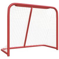 vidaXL Hockey-Tor Rot und Weiß 183x71x122 cm Polyester