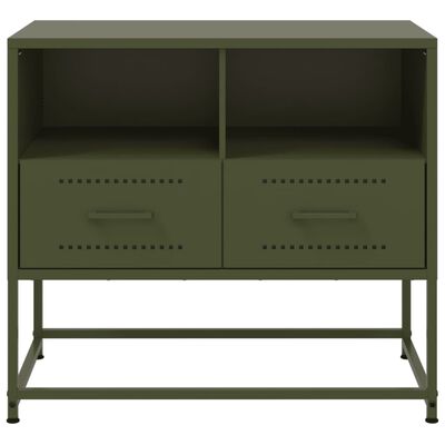 vidaXL TV-Schrank Olivgrün 68x39x60,5 cm Stahl