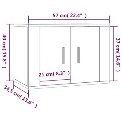 vidaXL 5-tlg. TV-Schrank-Set Schwarz Holzwerkstoff