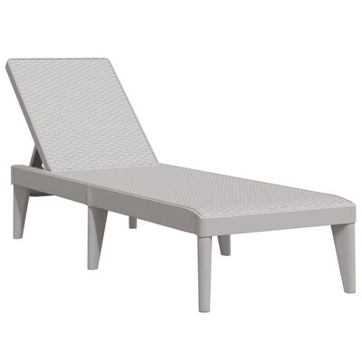 vidaXL Sonnenliege Grau 186x60x29 cm PP