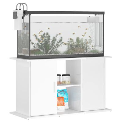 vidaXL Aquariumständer Hochglanz-Weiß 101x41x58 cm Holzwerkstoff