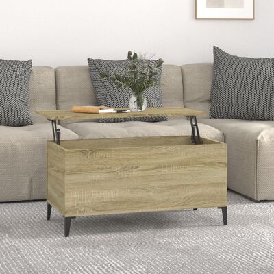 vidaXL Couchtisch Sonoma-Eiche 90x44,5x45 cm Holzwerkstoff