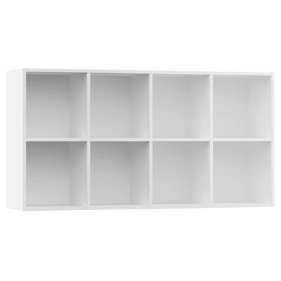 vidaXL Bücherregal/Sideboard Weiß 66×30×130 cm Holzwerkstoff