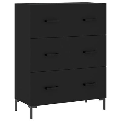 vidaXL Highboard Schwarz 69,5x34x180 cm Holzwerkstoff