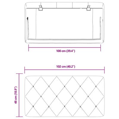 vidaXL Kopfteil-Kissen Dunkelgrau 100 cm Samt