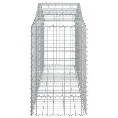 vidaXL Gabionen mit Hochbogen 15 Stk. 200x50x80/100cm Verzinktes Eisen