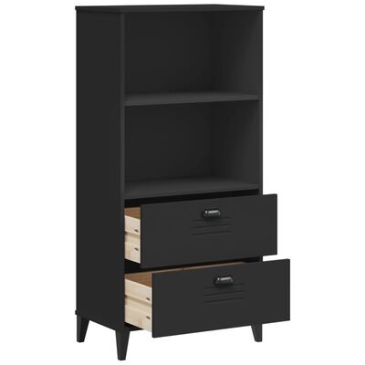 vidaXL Bücherschrank VIKEN Schwarz 60x35x123 cm Holzwerkstoff