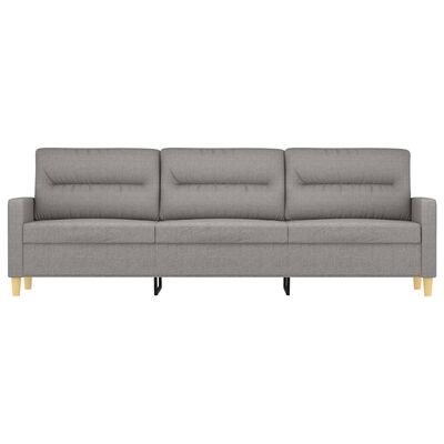 vidaXL 3-Sitzer-Sofa Hellgrau 210 cm Stoff