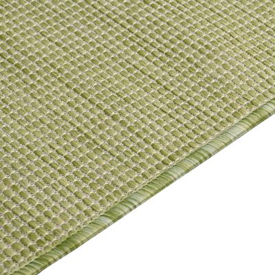 vidaXL Outdoor-Teppich Flachgewebe 80x250 cm Grün