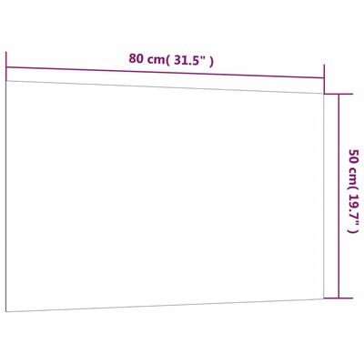 vidaXL Magnettafel Wandmontage Weiß 80x50 cm Hartglas