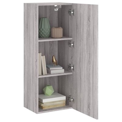 vidaXL TV-Wandschrank Grau Sonoma 40,5x30x102 cm Holzwerkstoff