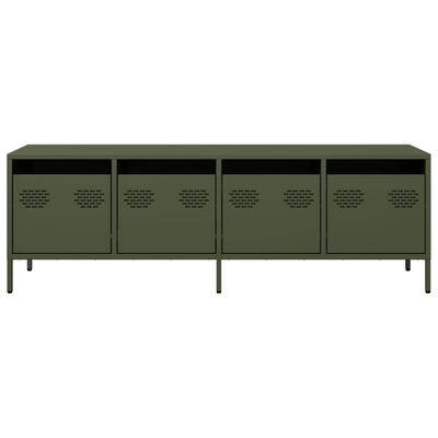 vidaXL TV-Schrank Olivgrün 135x39x43,5 cm Kaltgewalzter Stahl