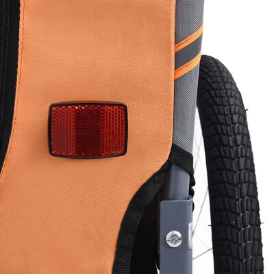 vidaXL Gepäck-Fahrradanhänger mit Tasche Orange und Schwarz im