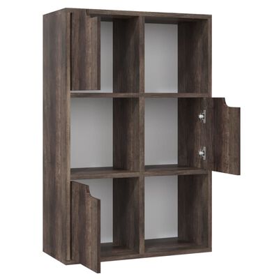 vidaXL Bücherregal Räuchereiche 60x27,5x88 cm Holzwerkstoff