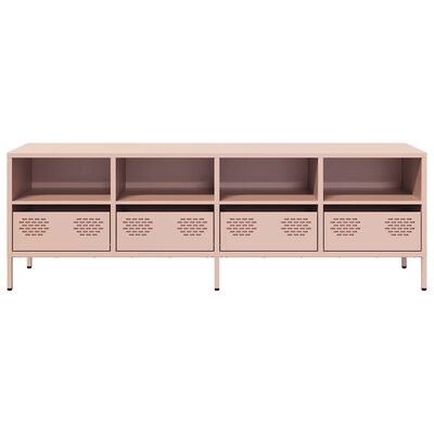 vidaXL TV-Schrank Rosa 135x39x43,5 cm Kaltgewalzter Stahl