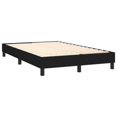 vidaXL Boxspringbett mit Matratze & LED Schwarz 120x200 cm Stoff