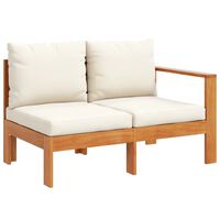 vidaXL Gartensofa mit 1 Armlehne 2-Sitzer Massivholz Akazie