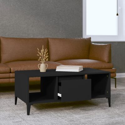 vidaXL Couchtisch Schwarz 90x50x36,5 cm Holzwerkstoff