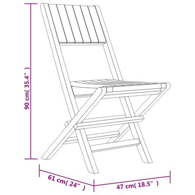 vidaXL 5-tlg. Garten-Essgruppe Massivholz Teak