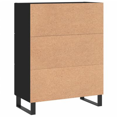 vidaXL Sideboard Schwarz 69,5x34x90 cm Holzwerkstoff