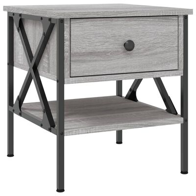 vidaXL Nachttische 2 Stk. Grau Sonoma 40x42x45 cm Holzwerkstoff