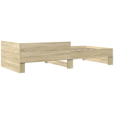 vidaXL Bettgestell ohne Matratze Sonoma-Eiche 90x200 cm Holzwerkstoff