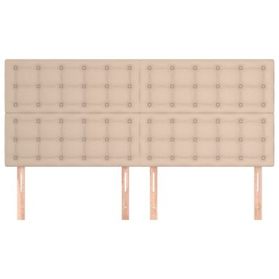 vidaXL Kopfteile 4 Stk. Cappuccino-Braun 90x5x78/88 cm Kunstleder