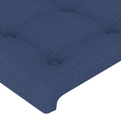 vidaXL Boxspringbett mit Matratze Blau 120x200 cm Stoff