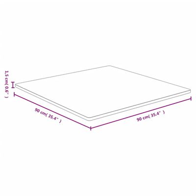 vidaXL Tischplatte 90x90x1,5 cm Bambus