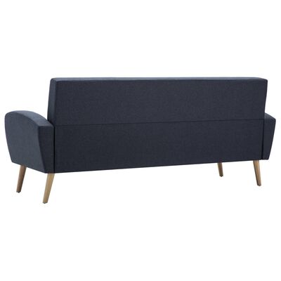 vidaXL Sofa 3-Sitzer Stoff Dunkelgrau