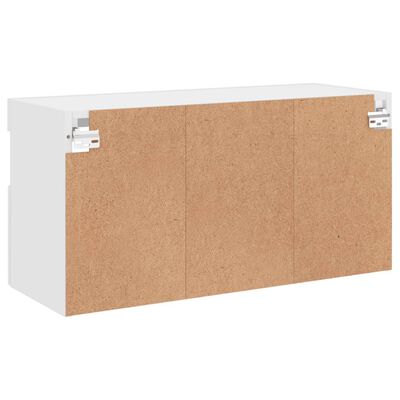 vidaXL TV-Wandschrank mit LED-Leuchten Weiß 80x30x40 cm