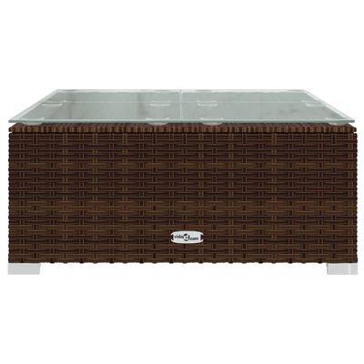 vidaXL 10-tlg. Garten-Lounge-Set mit Kissen Poly Rattan Braun