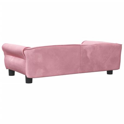 vidaXL Hundebett Rosa 95x55x30 cm Samt