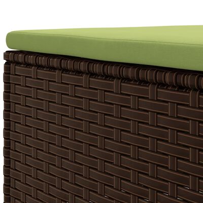 vidaXL 7-tlg. Garten-Lounge-Set mit Kissen Braun Poly Rattan