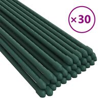 vidaXL Pflanzenstützen 30 Stk. Grün 60 cm Stahl