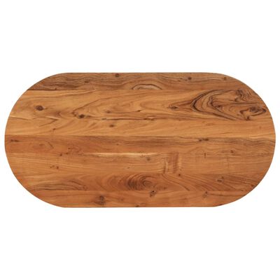 vidaXL Tischplatte 100x50x3,8 cm Oval Massivholz Akazie