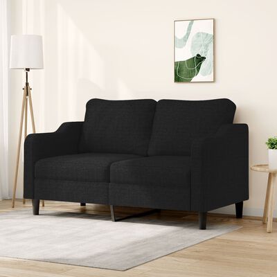 vidaXL 2-Sitzer-Sofa Schwarz 140 cm Stoff