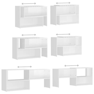 vidaXL TV-Schrank Hochglanz-Weiß 149x30x52 cm Holzwerkstoff