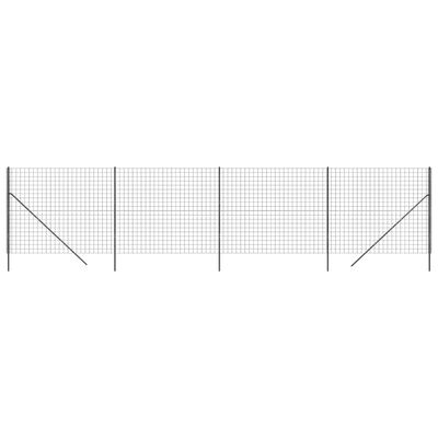 vidaXL Maschendrahtzaun Anthrazit 2,2x10 m Verzinkter Stahl