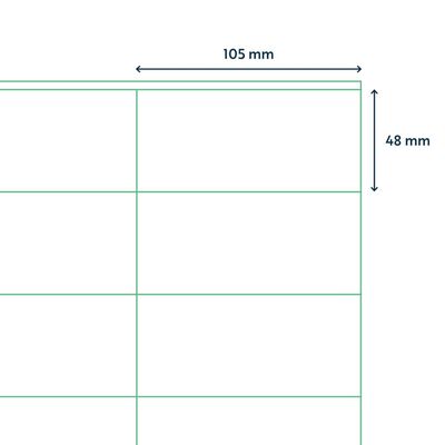 rillprint Selbstklebende Aufkleber Etiketten 105x48 mm 500 Blatt Weiß