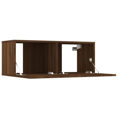 vidaXL TV-Schränke 4 Stk. Braun Eichen-Optik 80x30x30 cm Holzwerkstoff