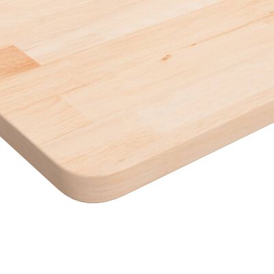 vidaXL Tischplatte Quadratisch 80x80x2,5 cm Eichenholz Unbehandelt