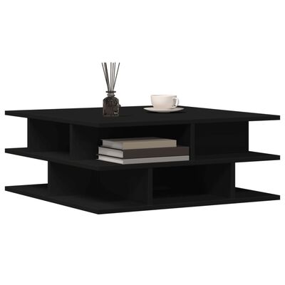 vidaXL Couchtisch Schwarz 70x70x29 cm Holzwerkstoff