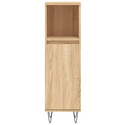 vidaXL Badschrank Sonoma-Eiche 30x30x100 cm Holzwerkstoff