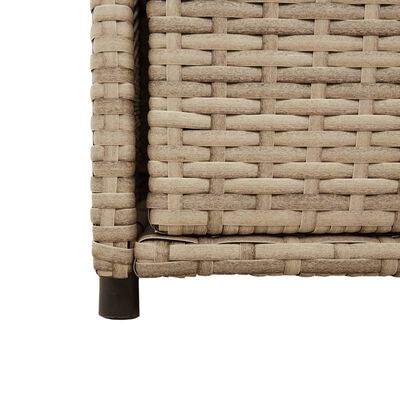 vidaXL Gartenschrank Beige 55x55x111 cm Poly Rattan