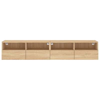 vidaXL TV-Wandschränke 2 Stk. Sonoma-Eiche 80x30x30 cm Holzwerkstoff