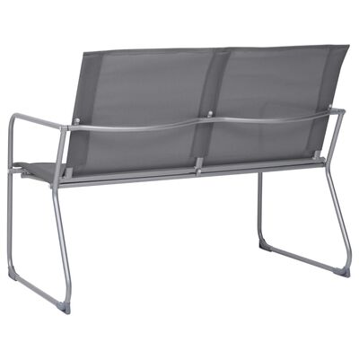 vidaXL 4-tlg. Garten-Lounge-Set Stoff und Stahl Grau