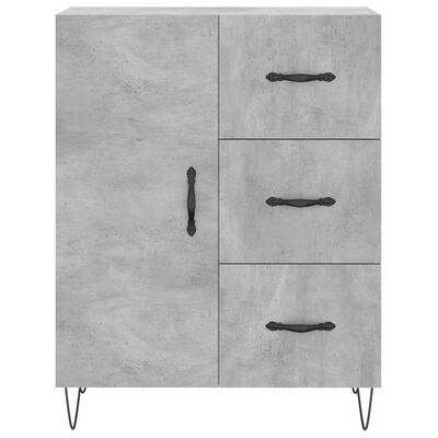 vidaXL Sideboard Betongrau 69,5x34x90 cm Holzwerkstoff