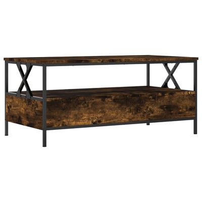 vidaXL Couchtisch Räuchereiche 100x51x45 cm Holzwerkstoff