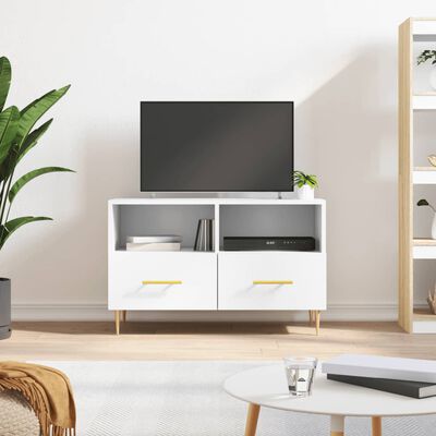 vidaXL TV-Schrank Weiß 80x36x50 cm Holzwerkstoff